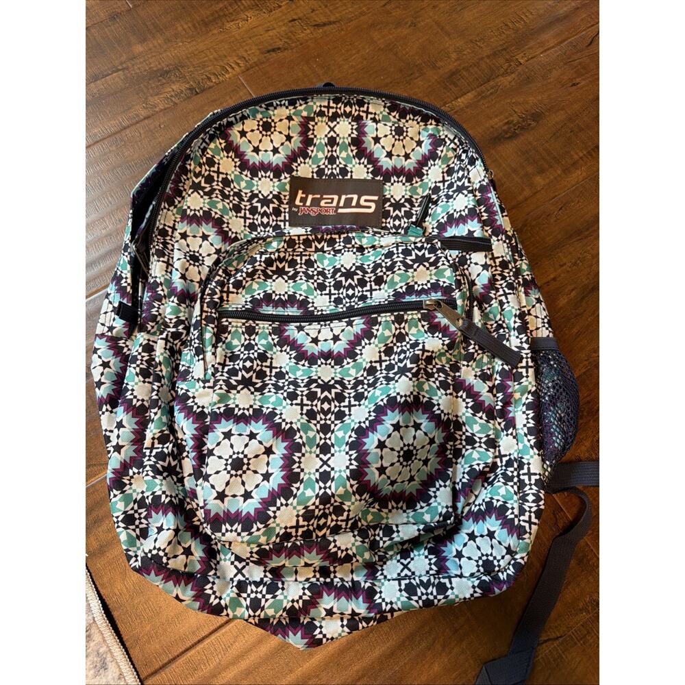 JanSport Trans Backpack Supermax Navy Moonshine Moroccan Design